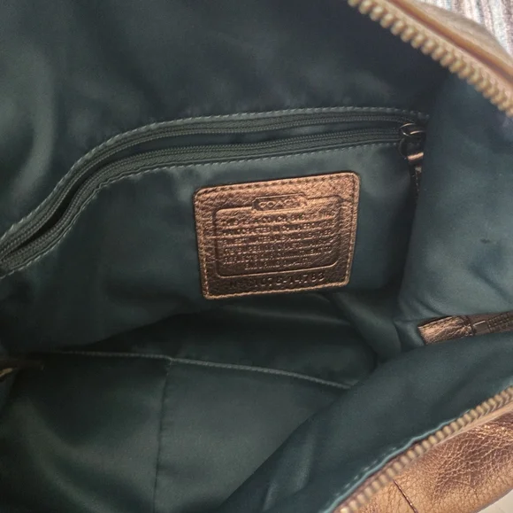 Coach Metallic Leather Shoulder Bag - Picture 8 of 9